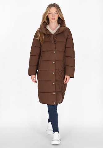 Manteau d’hiver Yuka en marron : devant