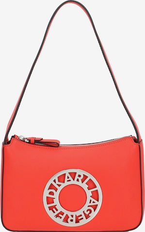 Borsa a spalla 'Disk ' di Karl Lagerfeld in rosso: frontale