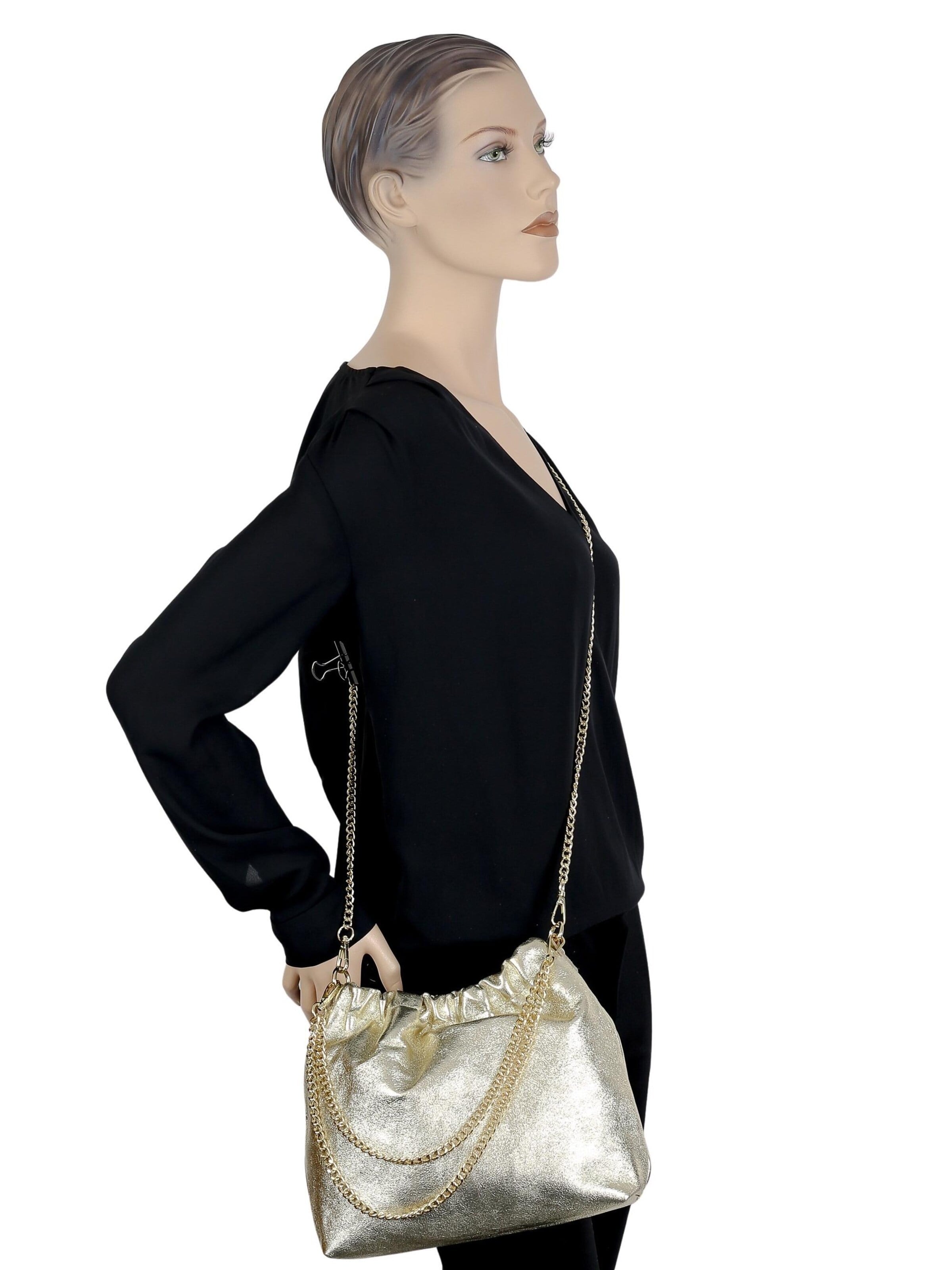 COLLEZIONE ALESSANDRO Crossbody Bag 'Chicca' in Gold