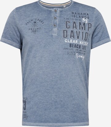 T-Shirt CAMP DAVID en bleu : devant