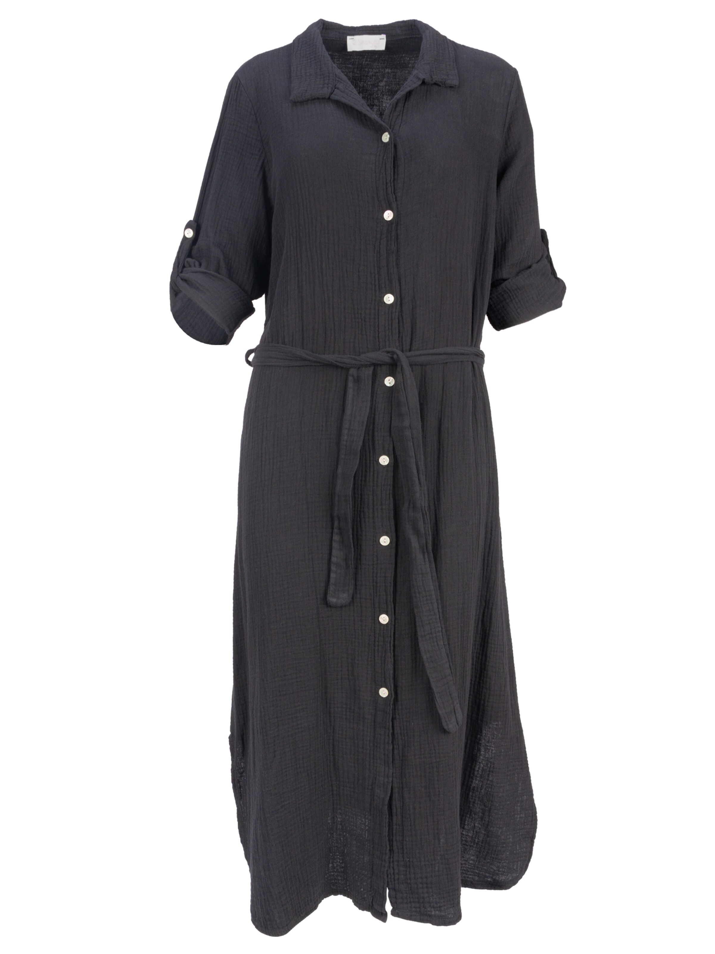 Seasons of April Blousejurk 'Victoria' in Zwart: voorkant