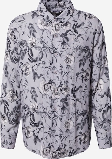 DAN FOX APPAREL Рубашка 'Francesco' в Серый / Темно-серый / Белый, Обзор товара