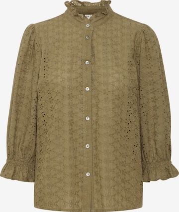 PULZ Jeans Blouse 'Geogina' in Green: front