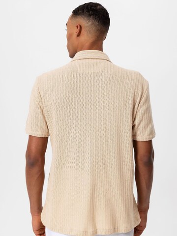 Antioch Comfort fit Button Up Shirt 'Zagreb' in Beige