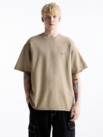 T-Shirt Pull&Bear en marron : devant