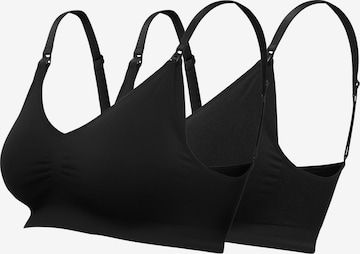 Only Maternity Bustier Imetysliivit 'OLMRosie' värissä musta: etupuoli
