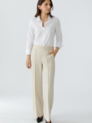 OUI Regular Pleated Pants 'Lacy' in Beige