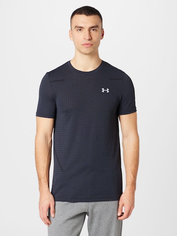 UNDER ARMOUR - Camisa funcionais 'Grid' em preto: frente