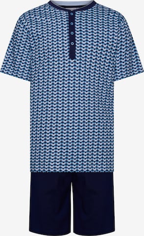 Pyjama court 'Shortama with buttons' Pastunette en bleu : devant