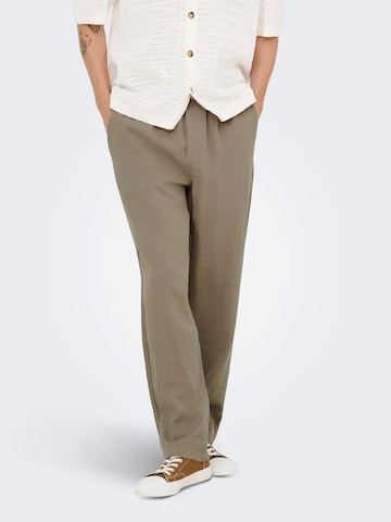 Only & Sons Regular Trousers 'Sinus' in Beige: front