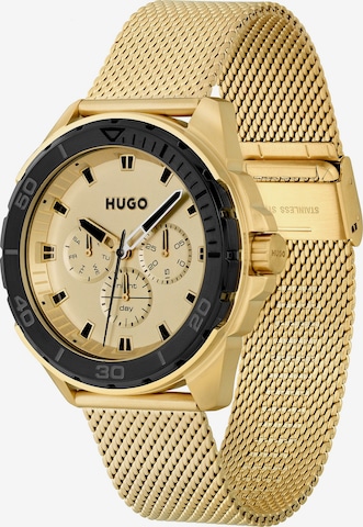 HUGO Red - Reloj analógico en oro: frente