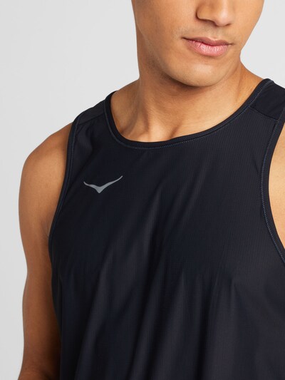 Hoka One One Functioneel shirt 'AIROLITE RUN' in de kleur Grijs / Zwart, Productweergave