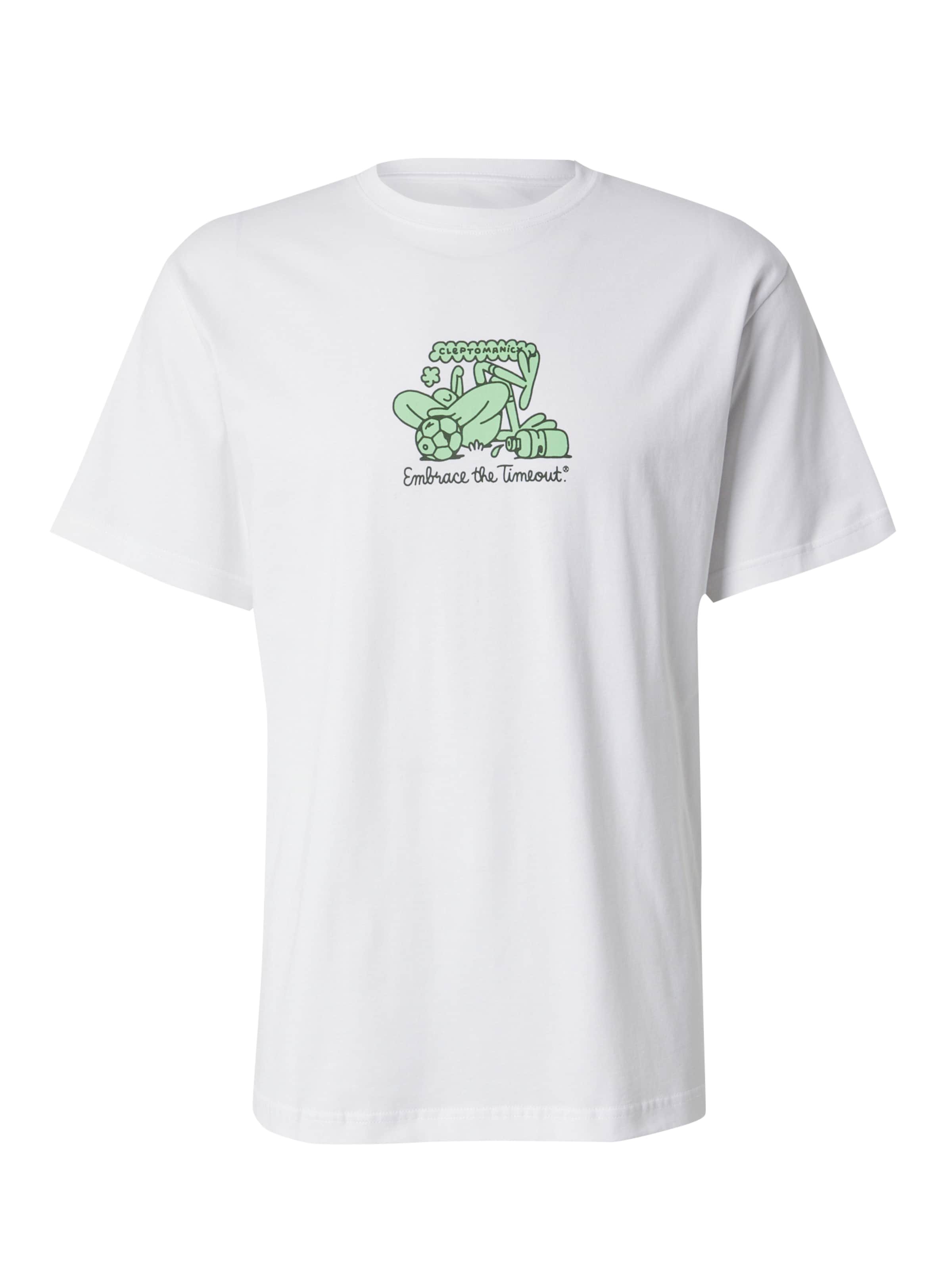 Cleptomanicx Shirt 'Embrace Football' in White: front