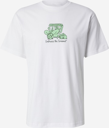 T-Shirt 'Embrace Football' Cleptomanicx en blanc : devant