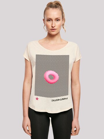 T-shirt F4NT4STIC en beige : devant