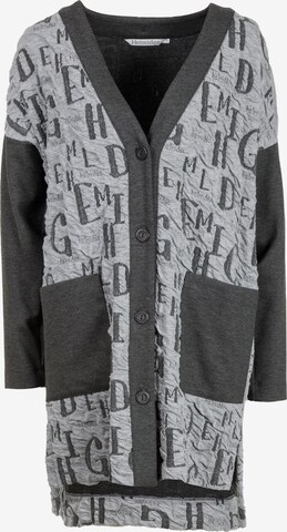 HELMIDGE Knit Cardigan in Grey: front