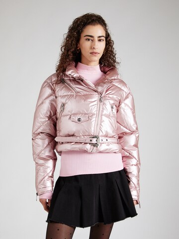 Versace Jeans Couture Демисезонная куртка в Ярко-розовый: спереди