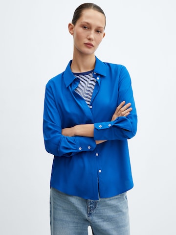 MANGO Bluse in Blau