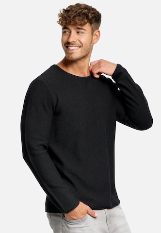 INDICODE JEANS Sweater 'Loakim' in Black: front