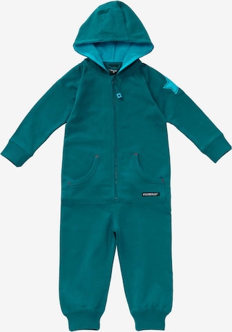 Villervalla Dungarees in Green: front