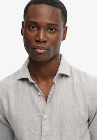 Superdry & Co Regular fit Button Up Shirt 'Riviera' in Grey