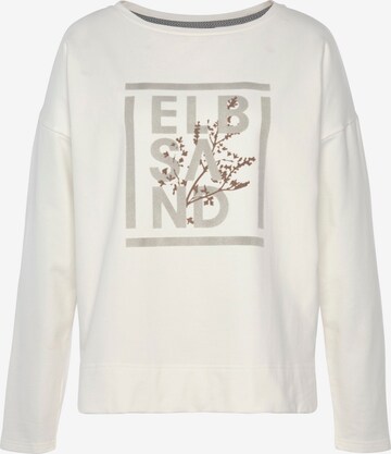 Sweat-shirt Elbsand en blanc : devant