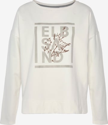 Elbsand Μπλούζα φούτερ σε λευκό: μπροστά