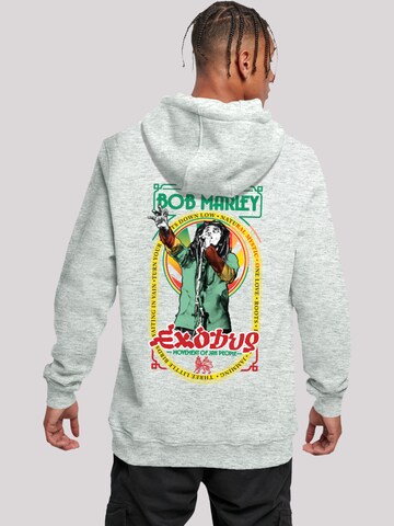 F4NT4STIC Sweatshirt 'Bob Marley Reggae Music Exodus Singing' in Grau