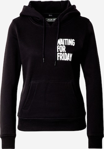 Merchcode Sweatshirt 'Waiting For Friday' in Black: front