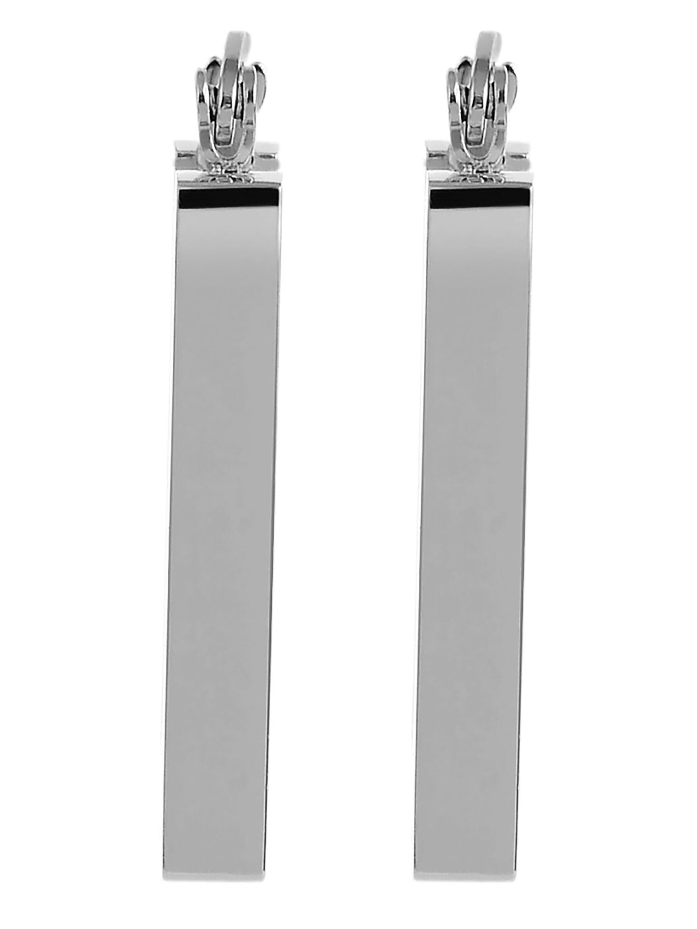 Akzent Earrings 'aus Edelstahl, eckig' in Silver