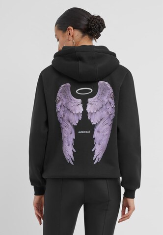 Miss Tee Sweatshirt 'Angels Club' in Zwart: voorkant