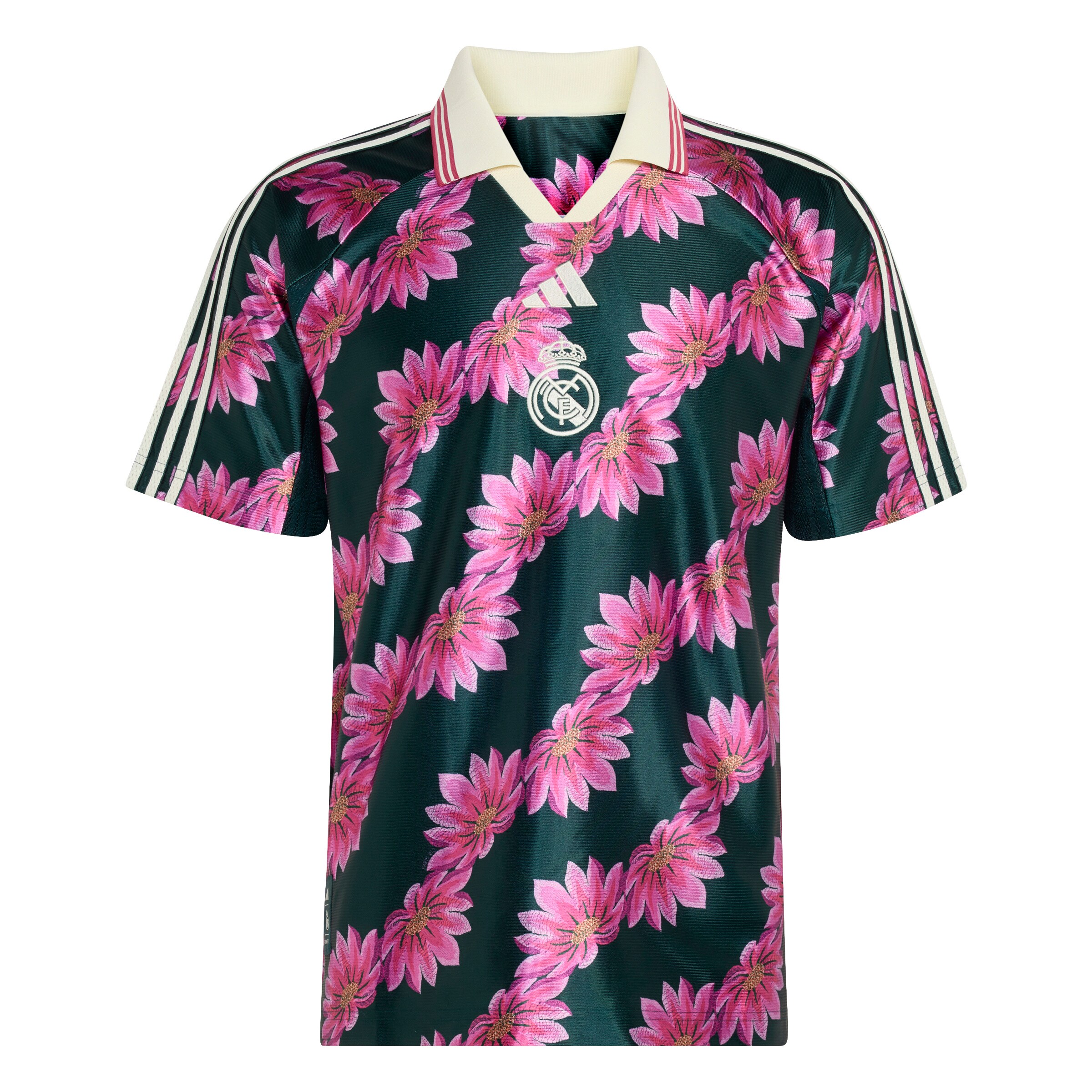 ADIDAS PERFORMANCE Performance shirt 'REAL FARM' in XXS-XS in Dark green / Dusky pink / Light pink / Natural white, Item view