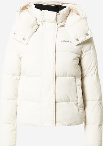 Calvin Klein Jeans - Chaqueta de invierno en blanco: frente