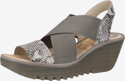 FLY LONDON Sandalen in grau / weiß, Produktansicht