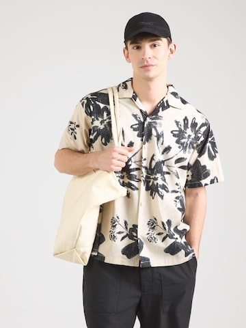 Fit confort Chemise 'JPRBLAVENICE' Jack & Jones Premium en beige : devant