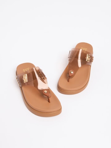 Tongs Friends Like These en marron