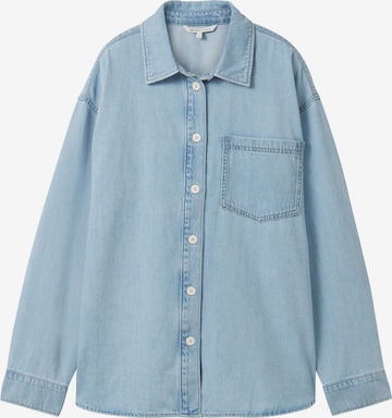 TOM TAILOR DENIM Blouse in Blauw: voorkant