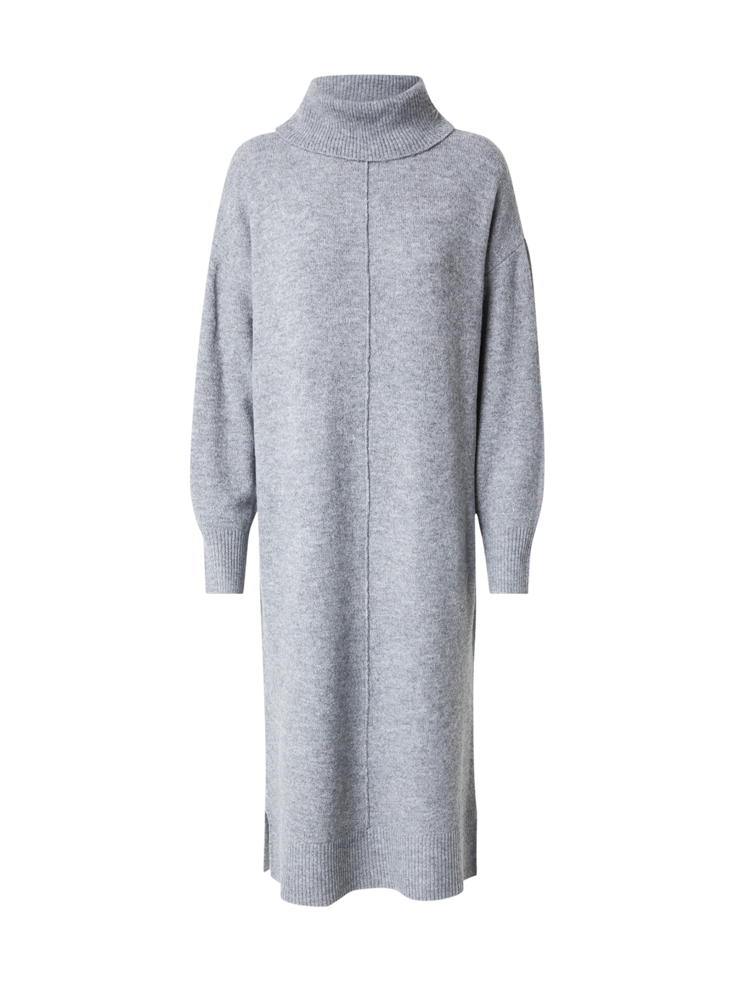 PIECES Πλεκτό φόρεμα σε γκρι: μπροστά