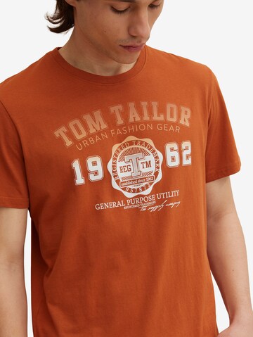 TOM TAILOR T-Shirt in Braun