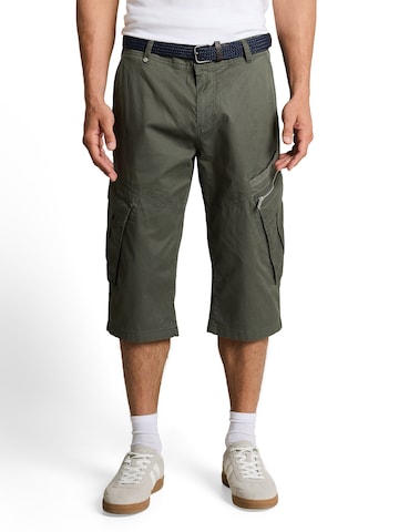 Regular Pantalon cargo TOM TAILOR en vert : devant