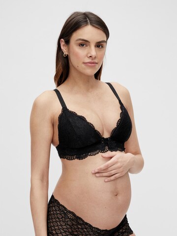 Triangolo Reggiseno da allattamento 'Zenina' di MAMALICIOUS in nero: frontale
