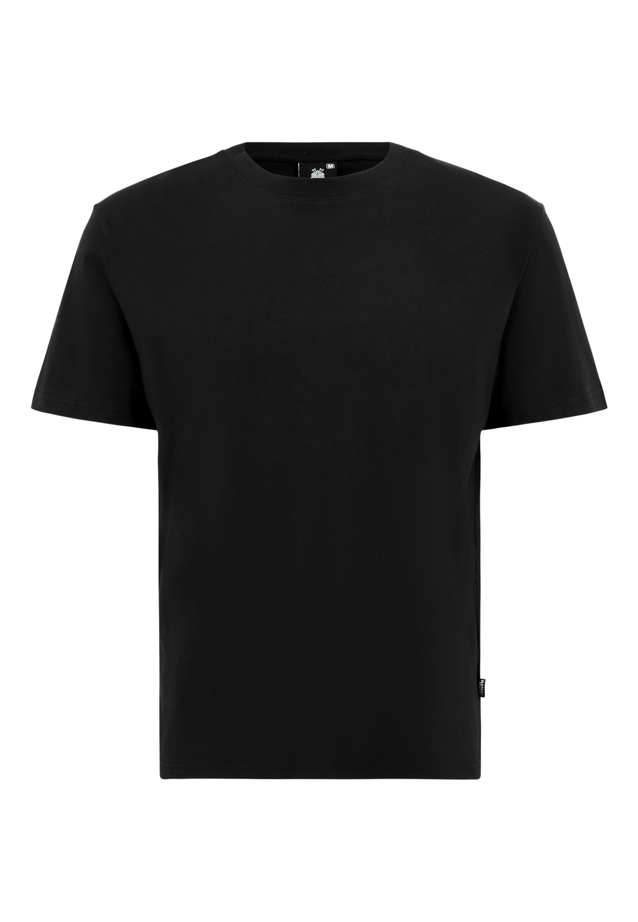 Oldskull Shirt 'Plain Basic' in Black: front