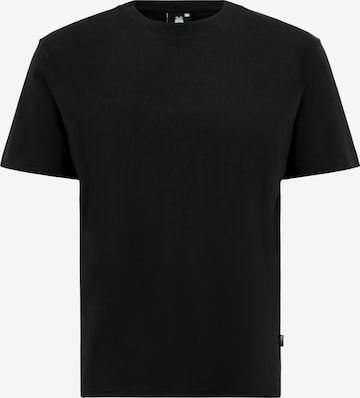 Oldskull Shirt 'Plain Basic' in Black: front