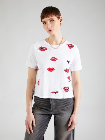 T-shirt Sisley en blanc : devant