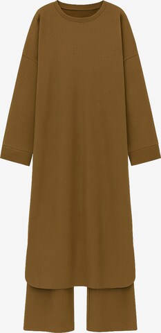 Elara Hausanzug in Braun: Vorderseite