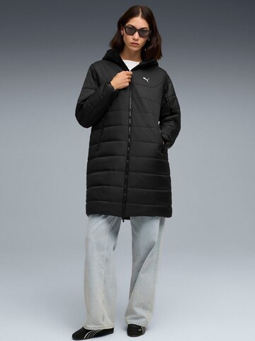PUMA Übergangsjacke 'Puma Ess Hooded Padded Parka'‌‌‌‌‌ in Schwarz