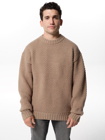 Pullover 'Philipp' di ABOUT YOU x Jaime Lorente in beige: frontale