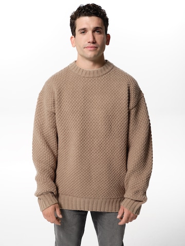 ABOUT YOU x Jaime Lorente Sweater 'Philipp' in Beige: front