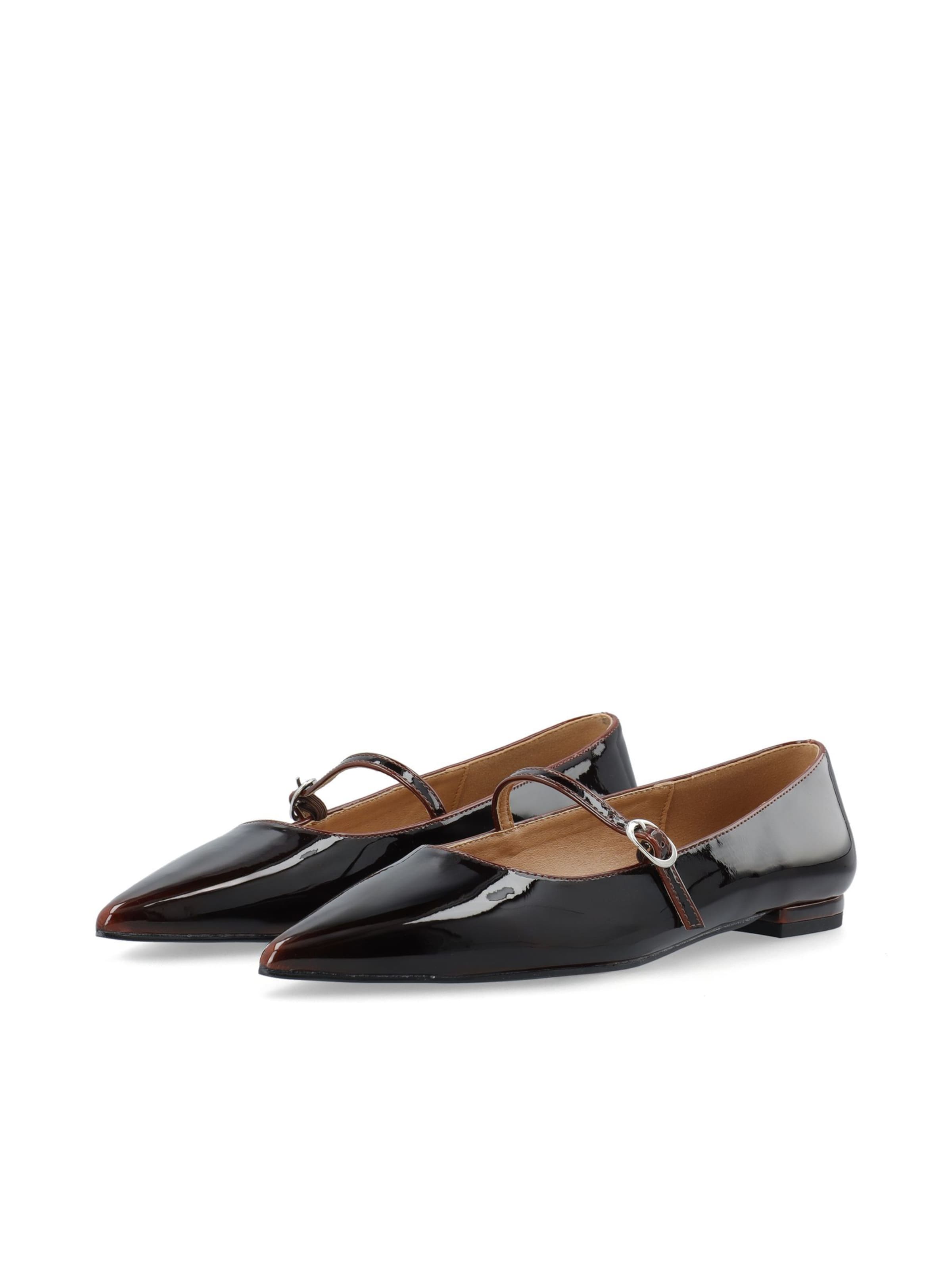 Ballerines à lanières 'Bari' Bianco en marron