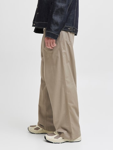 JACK & JONES Baggy Παντελόνι πλισέ 'JPSTOWEN CADE' σε καφέ